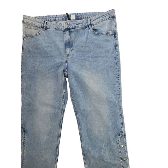 H&M Divided Snap Boot Cut Jeans XXL Womens Plus Size High Rise Light Wash - Picture 3 of 10